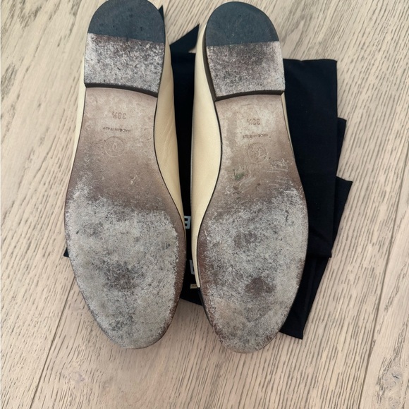 Authentic Chanel Lambskin Ballet Flats Beige and Black - Picture 6 of 10
